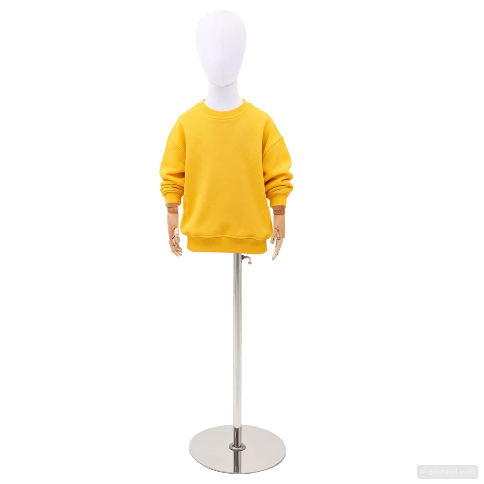 Verstellbares 120-150 cm Mannequin mit Basis Unisex PP Weiß