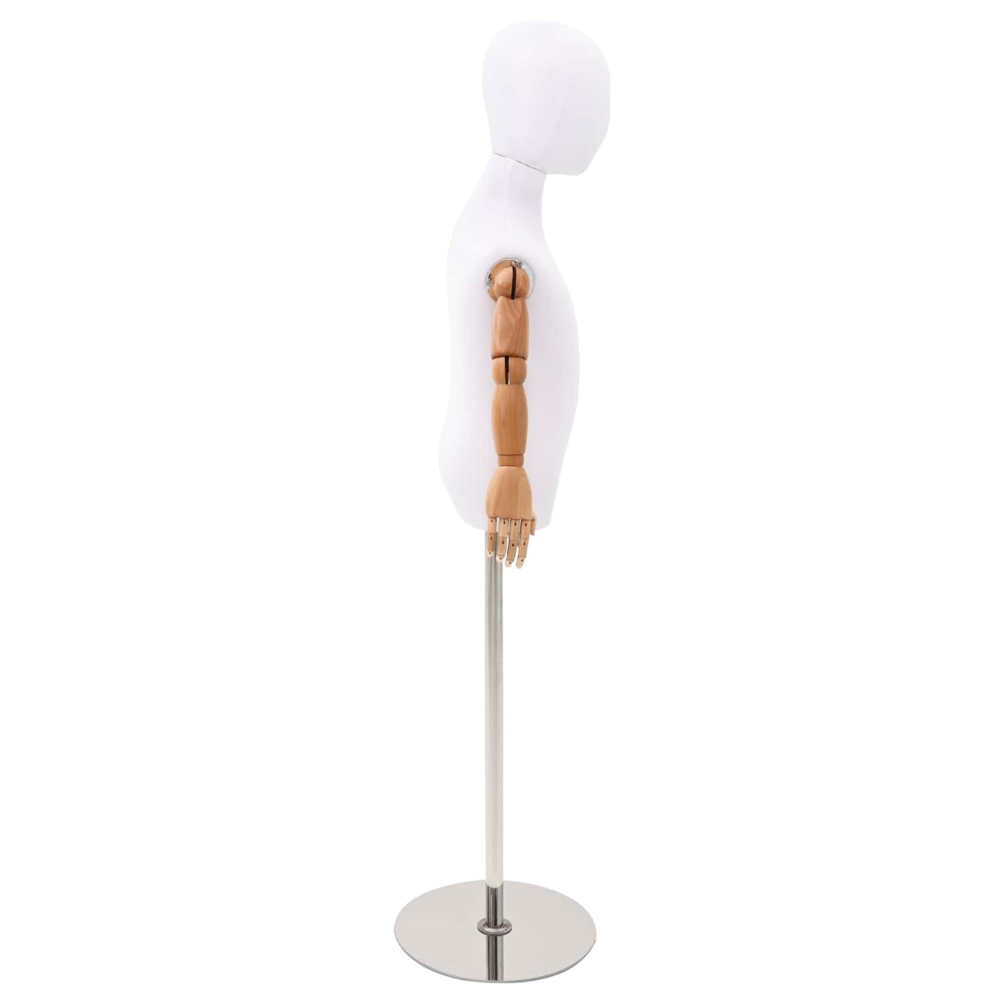 Verstellbares 120-150 cm Mannequin mit Basis Unisex PP Weiß