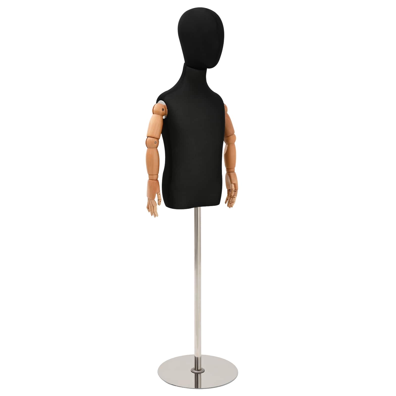 Verstellbares 120-150 cm Mannequin mit Basis Unisex PP Schwarz