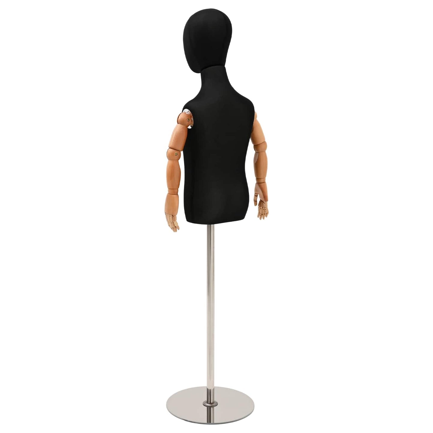 Verstellbares 120-150 cm Mannequin mit Basis Unisex PP Schwarz