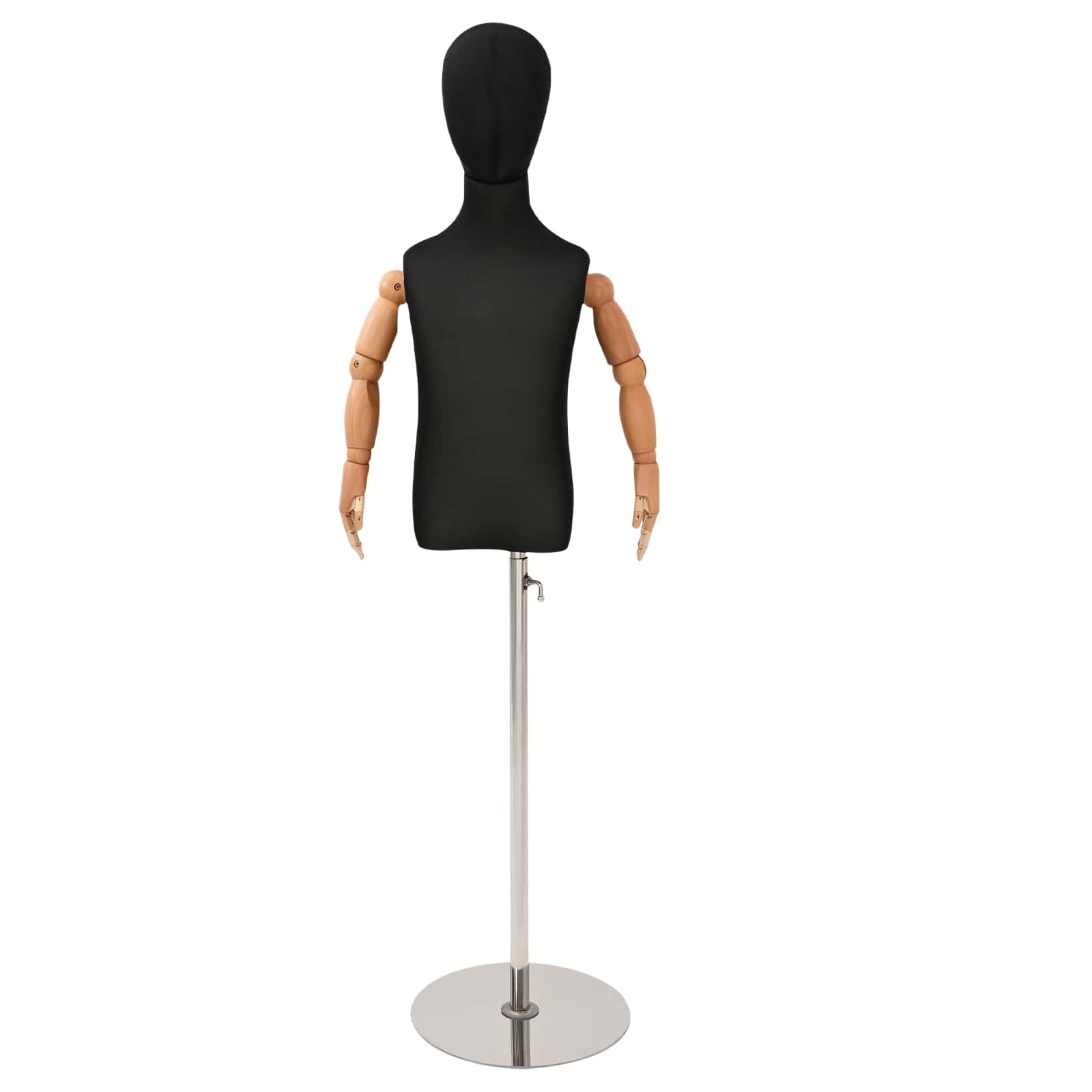 Verstellbares 120-150 cm Mannequin mit Basis Unisex PP Schwarz