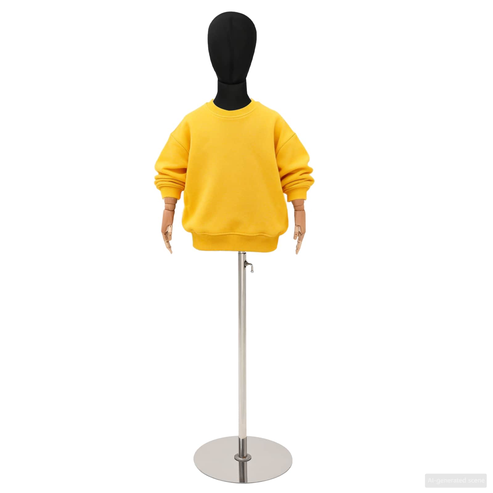 Verstellbares 120-150 cm Mannequin mit Basis Unisex PP Schwarz