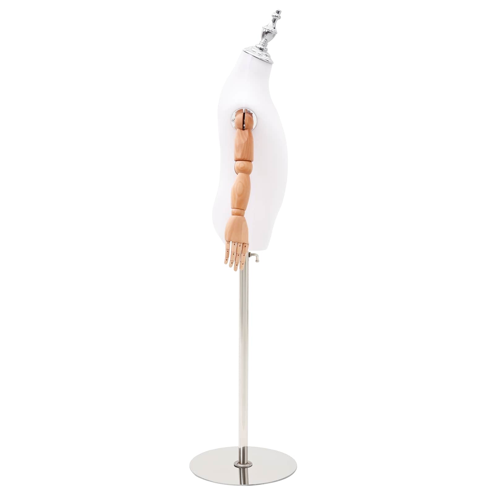 Verstellbares 120-150 cm Mannequin mit Basis Unisex PP Weiß
