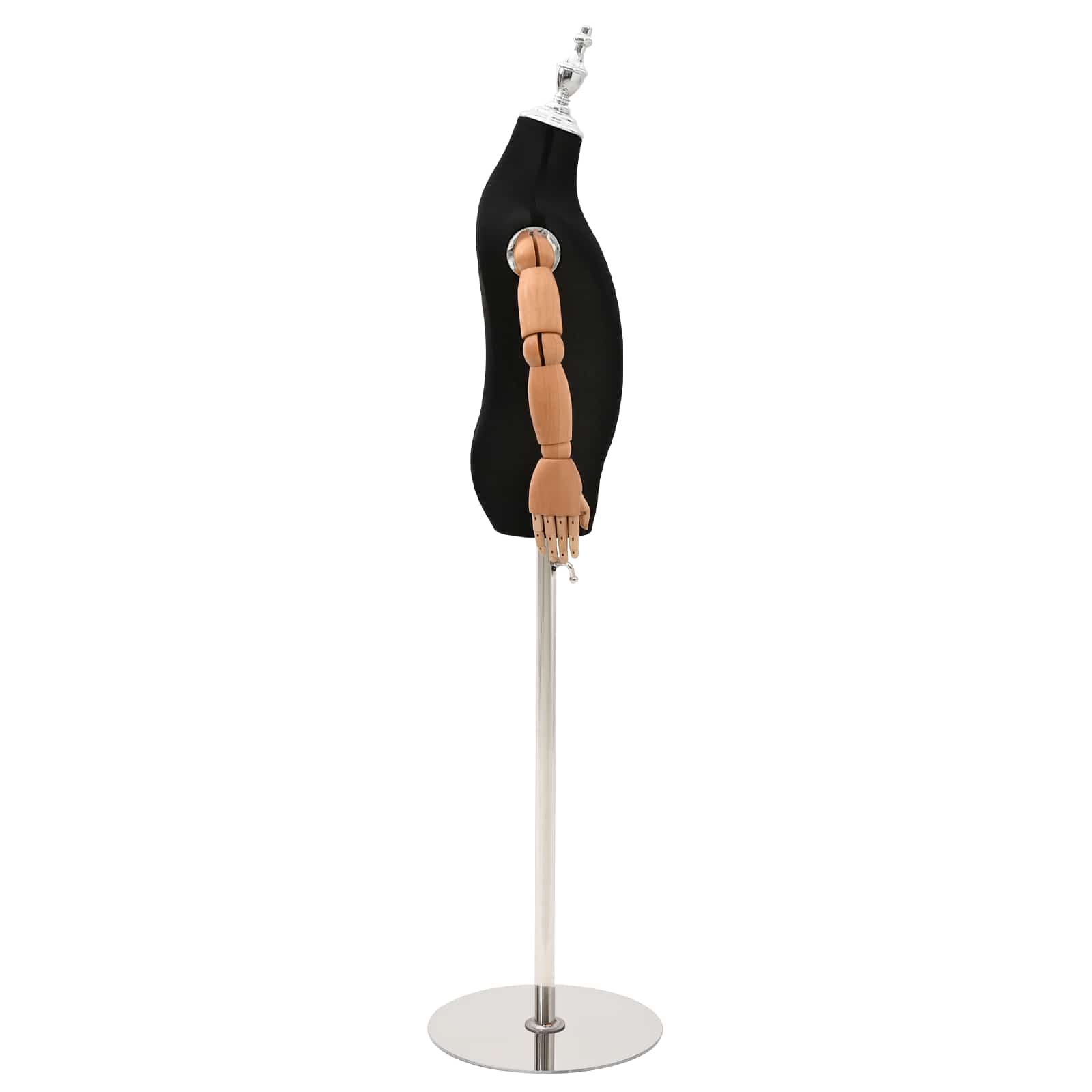 Verstellbares 120-150 cm Mannequin mit Basis Unisex PP Schwarz