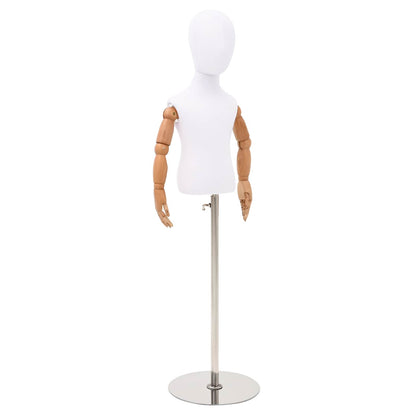 Verstellbares 120-157 cm Mannequin mit Basis Unisex PP Weiß