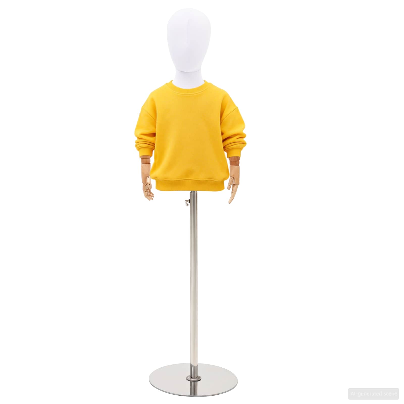 Verstellbares 120-157 cm Mannequin mit Basis Unisex PP Weiß
