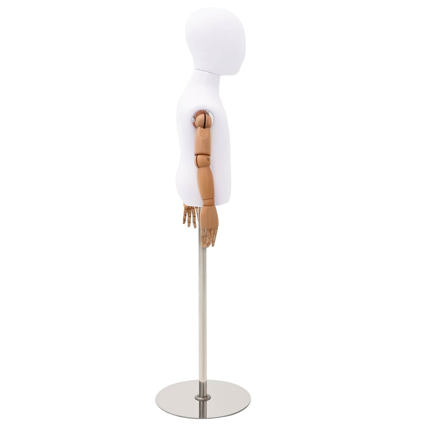 Verstellbares 120-157 cm Mannequin mit Basis Unisex PP Weiß