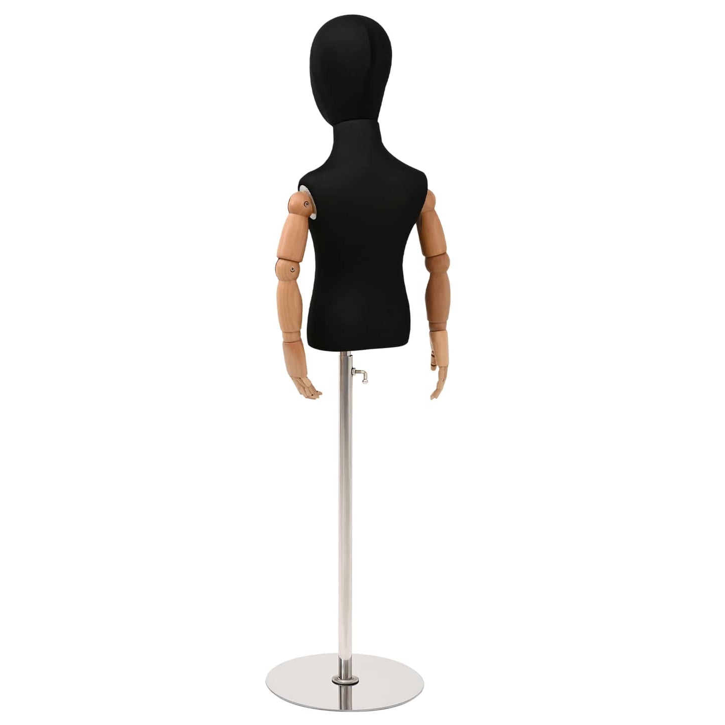 Verstellbares 120-157 cm Mannequin mit Basis Unisex PP Schwarz