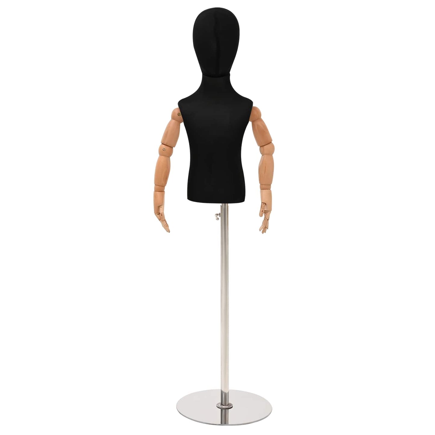 Verstellbares 120-157 cm Mannequin mit Basis Unisex PP Schwarz
