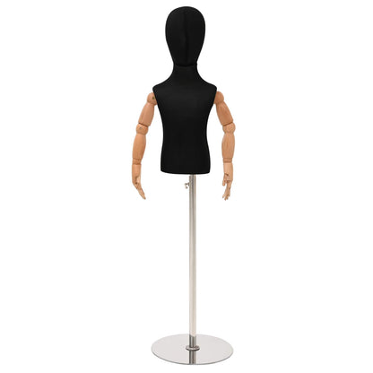 Verstellbares 120-157 cm Mannequin mit Basis Unisex PP Schwarz