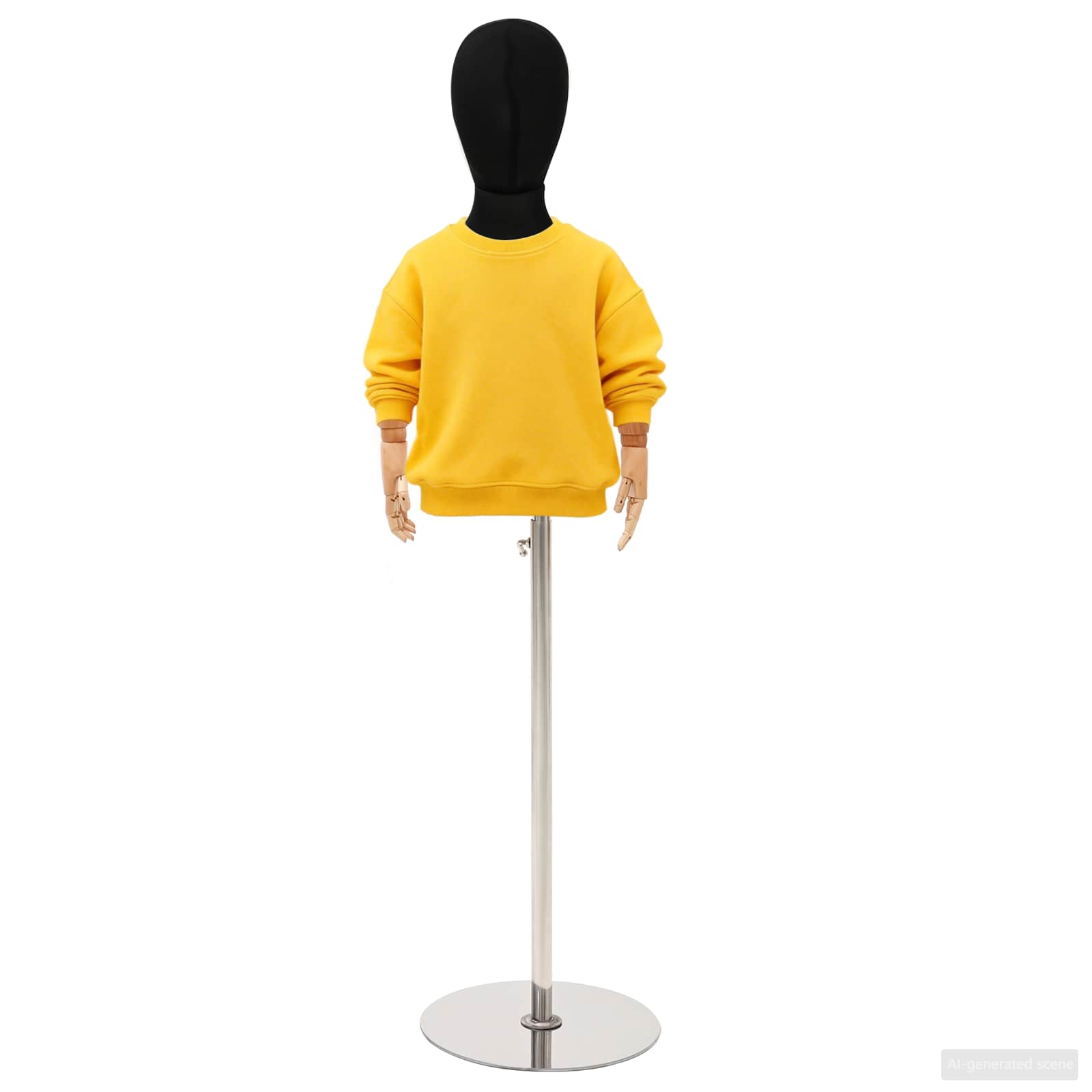 Verstellbares 120-157 cm Mannequin mit Basis Unisex PP Schwarz