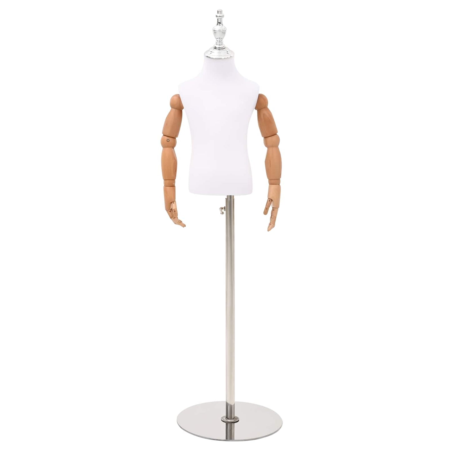 Verstellbares 120-157 cm Mannequin mit Basis Unisex PP Weiß