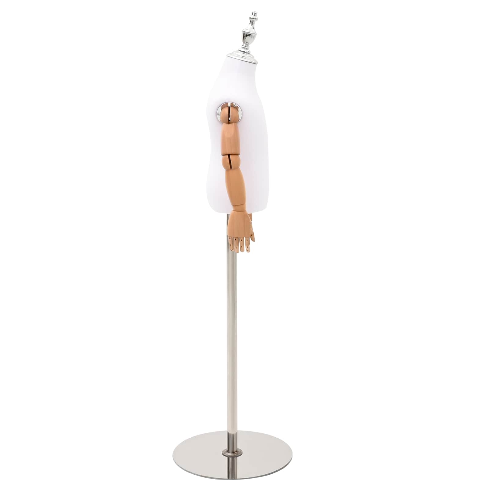 Verstellbares 120-157 cm Mannequin mit Basis Unisex PP Weiß