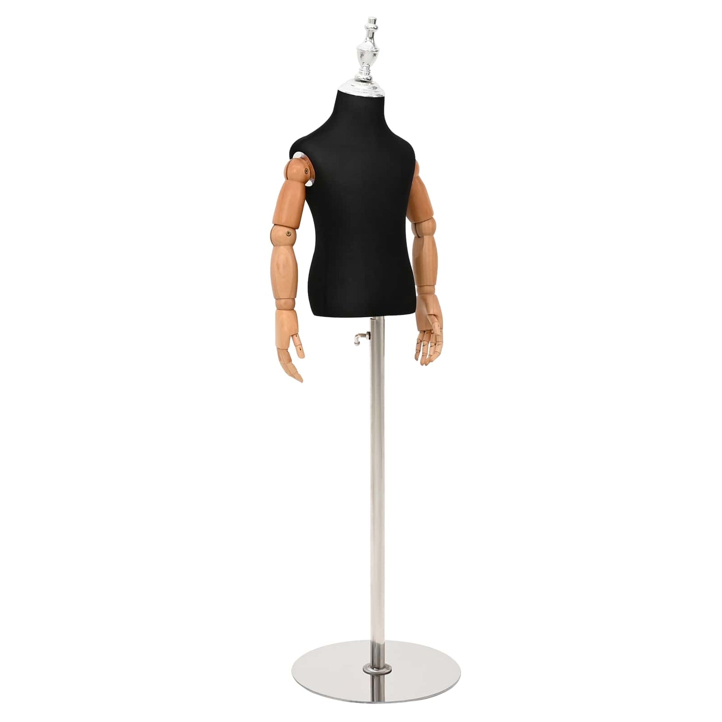 Verstellbares 120-157 cm Mannequin mit Basis Unisex PP Schwarz