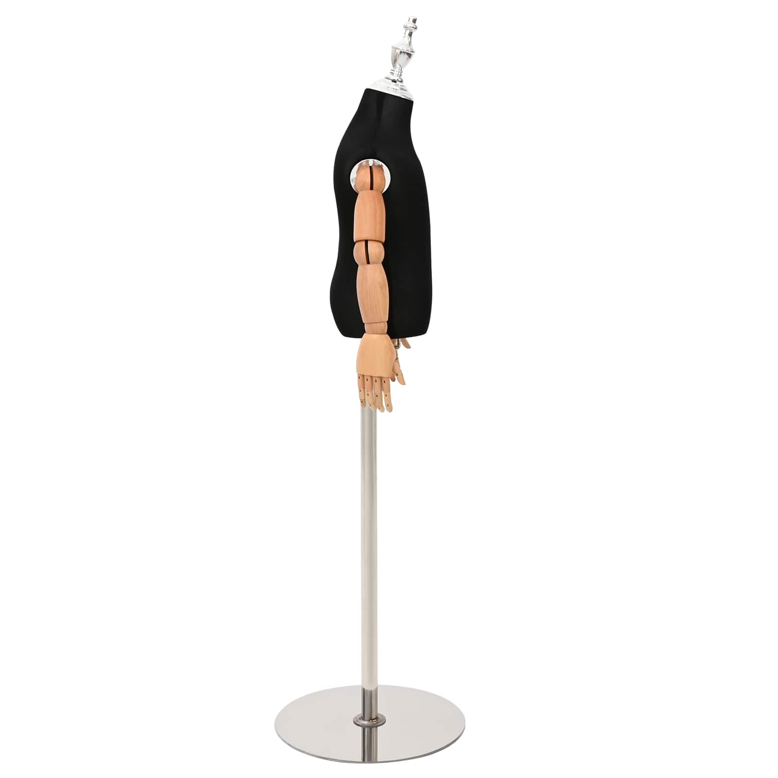 Verstellbares 120-157 cm Mannequin mit Basis Unisex PP Schwarz