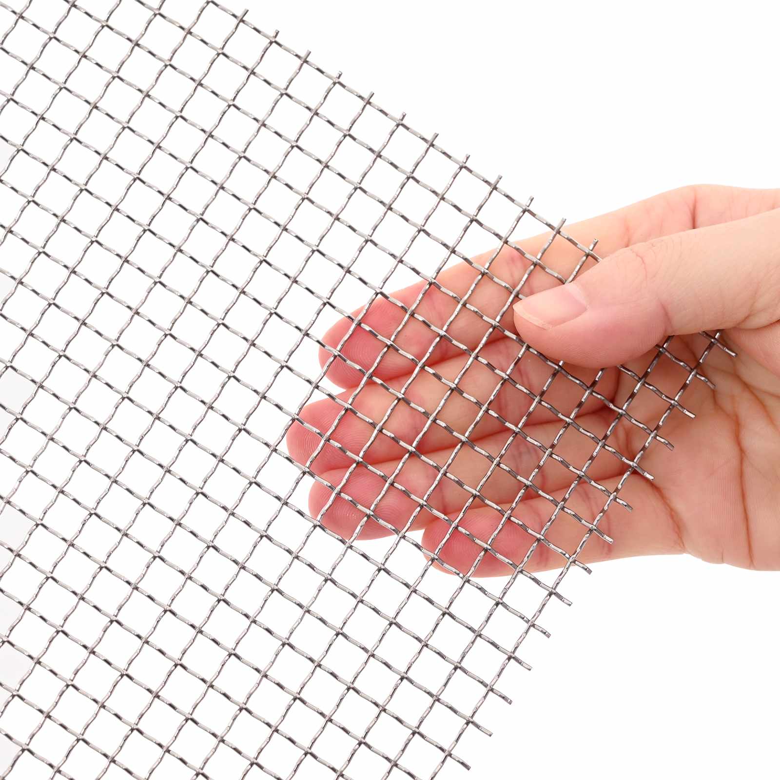 Mesh Bildschirm 40 x 200 cm 3 Mesh Edelstahl 201 Silber