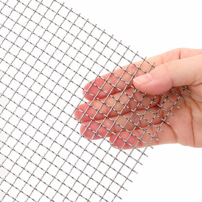 Mesh Bildschirm 100 x 200 cm 3 Mesh Edelstahl 201 Silber