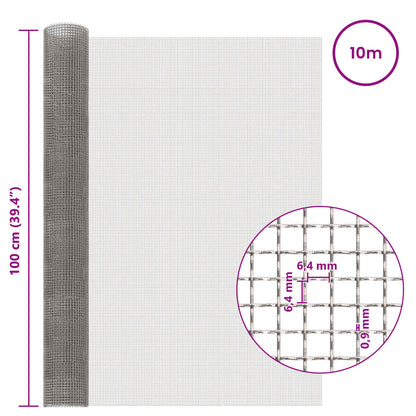 Mesh Bildschirm 100 x 1000 cm 3 Mesh Edelstahl 201 Silber