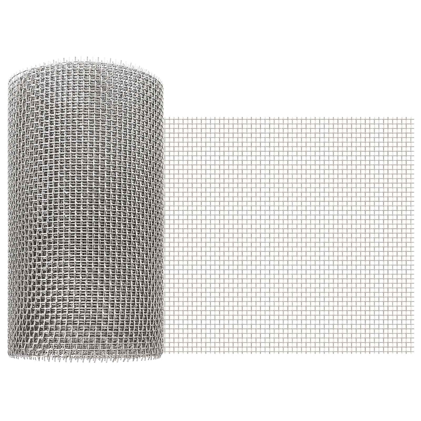 Mesh Bildschirm 20 x 200 cm 6 Mesh Edelstahl 201 Silber