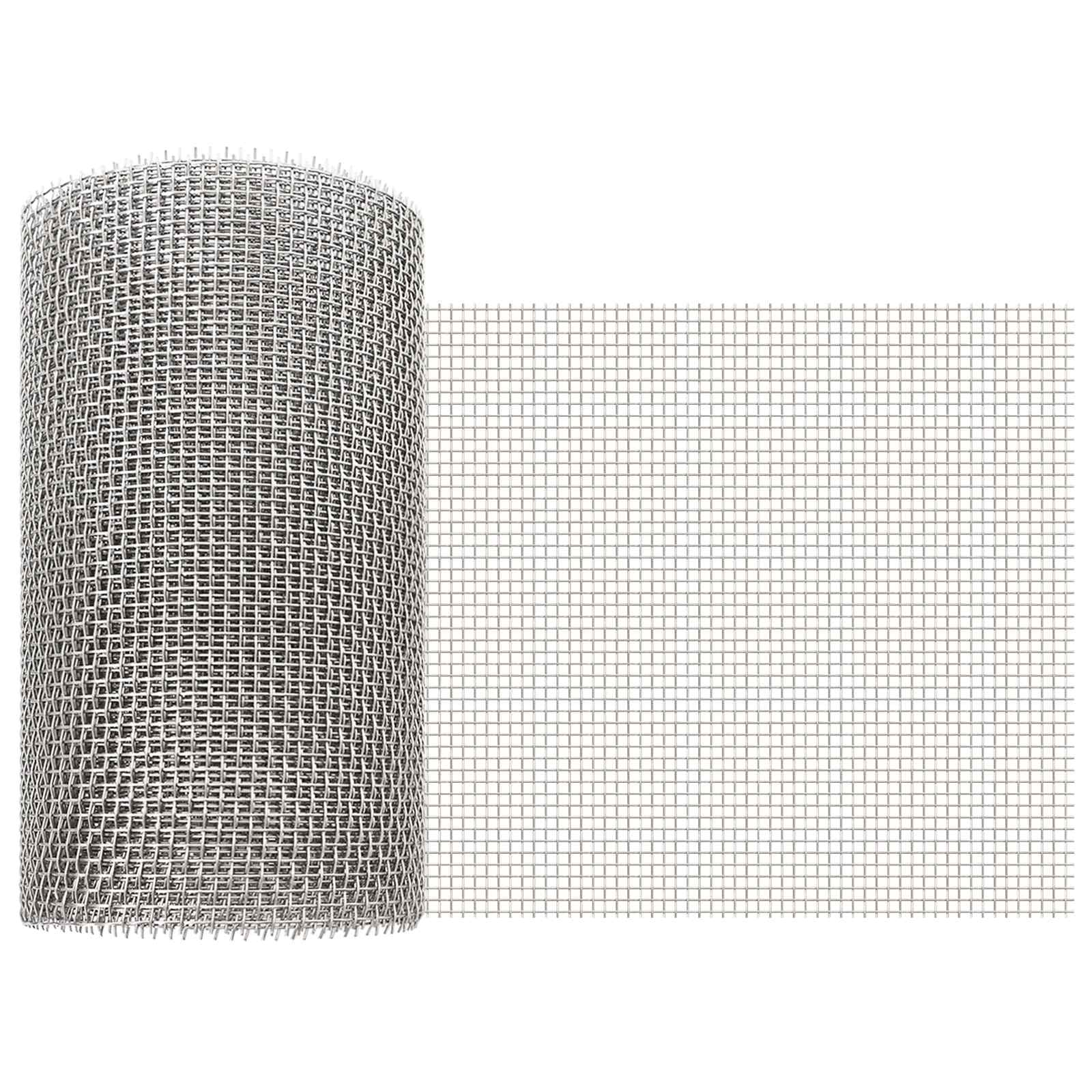 Mesh Bildschirm 20 x 200 cm 6 Mesh Edelstahl 201 Silber