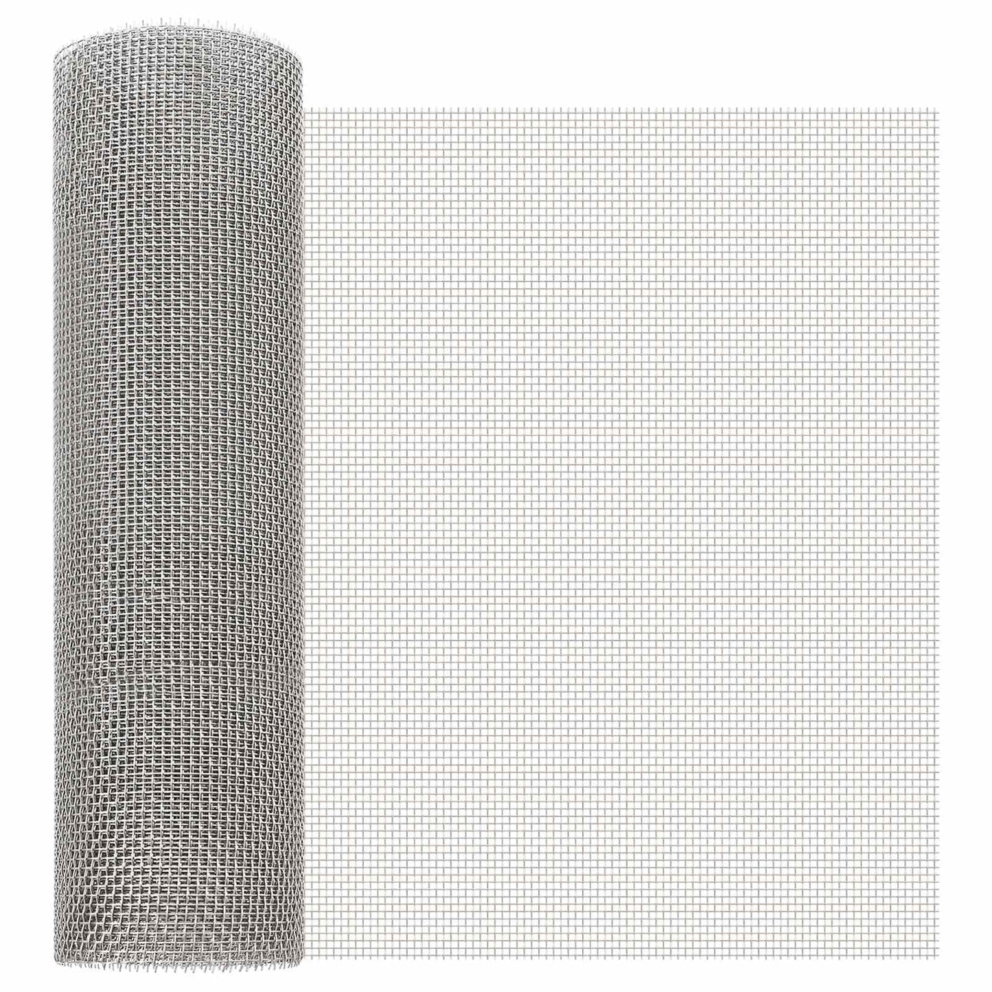 Mesh Bildschirm 40 x 500 cm 6 Mesh Edelstahl 201 Silber