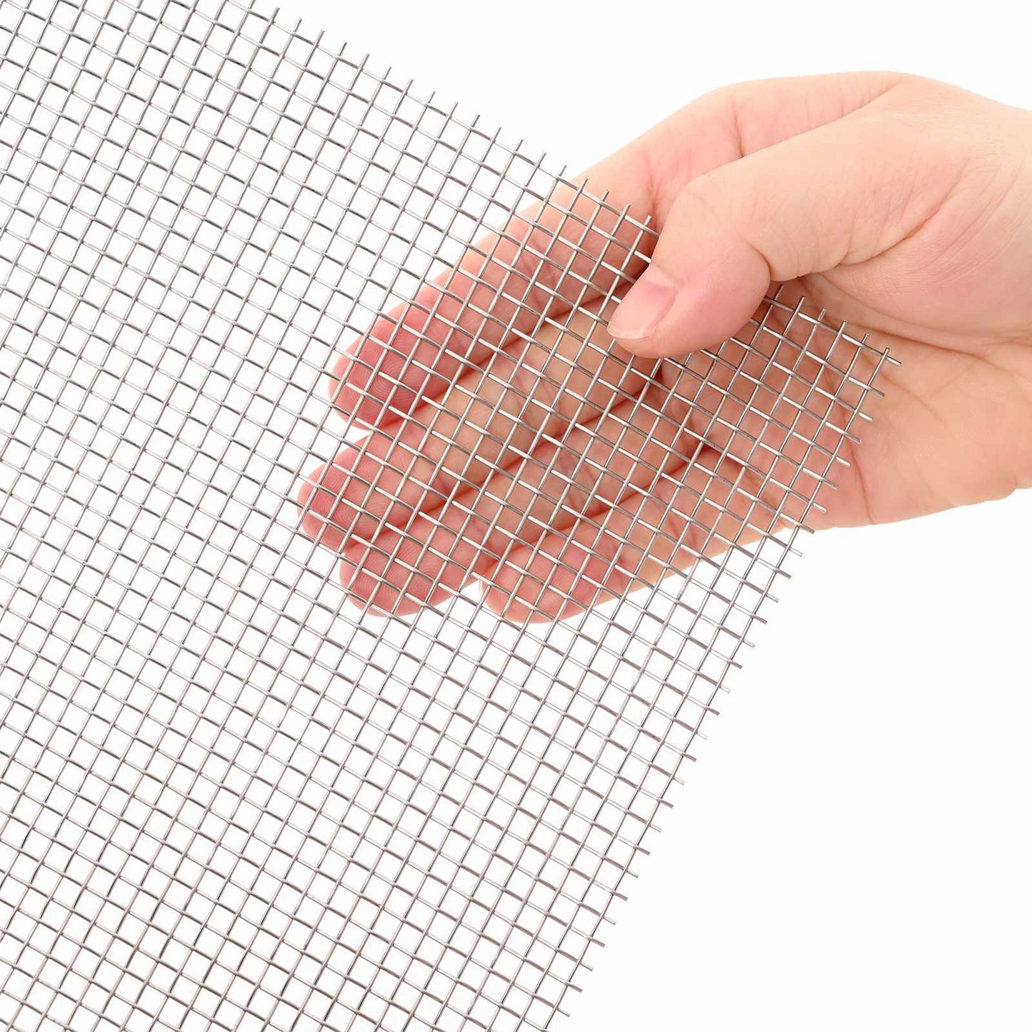 Mesh Bildschirm 60 x 200 cm 6 Mesh Edelstahl 201 Silber