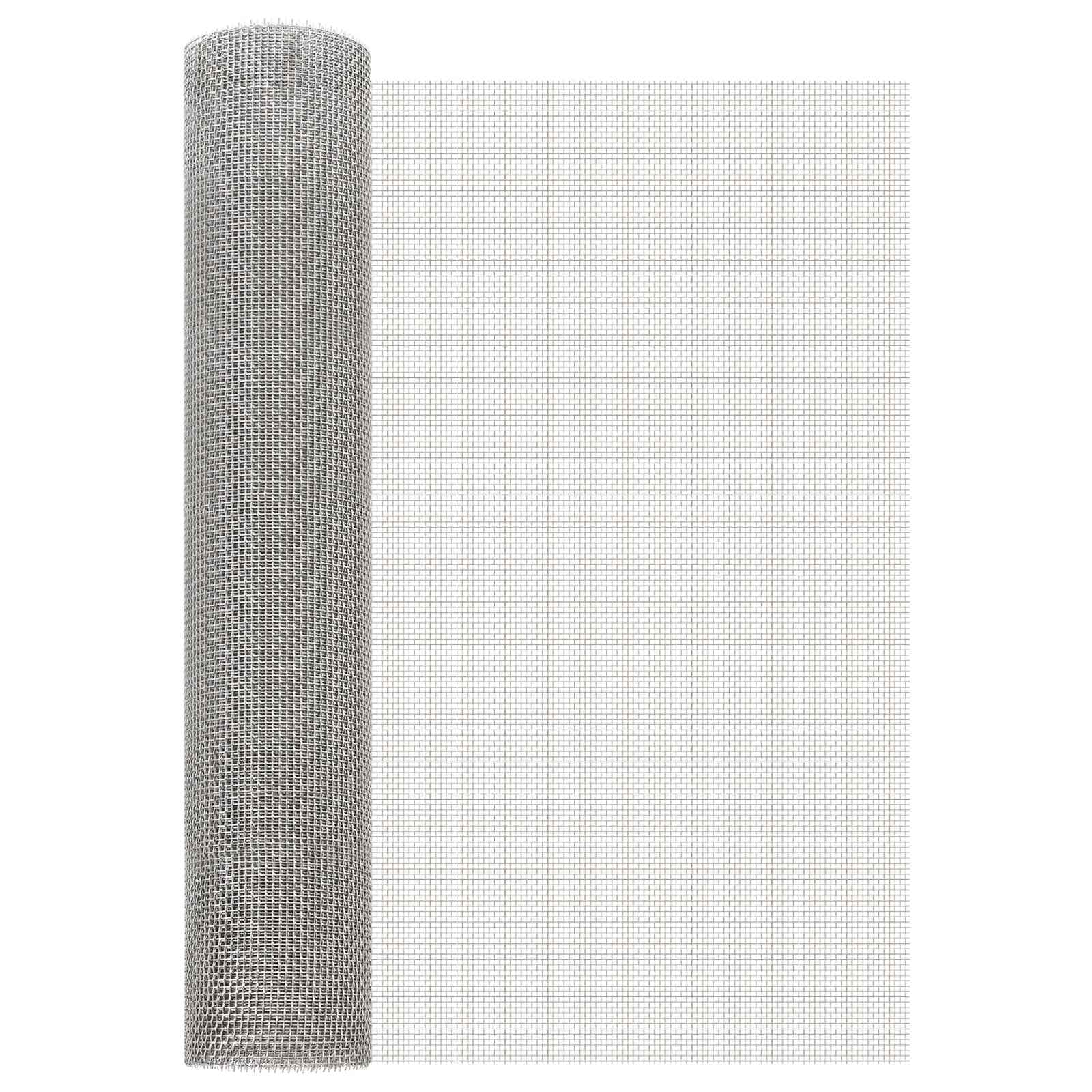 Mesh Bildschirm 60 x 200 cm 6 Mesh Edelstahl 201 Silber