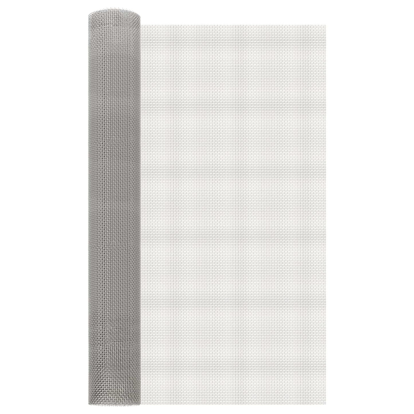 Mesh Bildschirm 80 x 200 cm 6 Mesh Edelstahl 201 Silber
