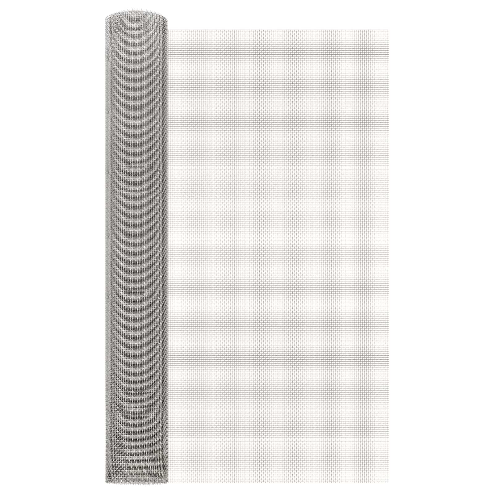 Mesh Bildschirm 80 x 500 cm 6 Mesh Edelstahl 201 Silber