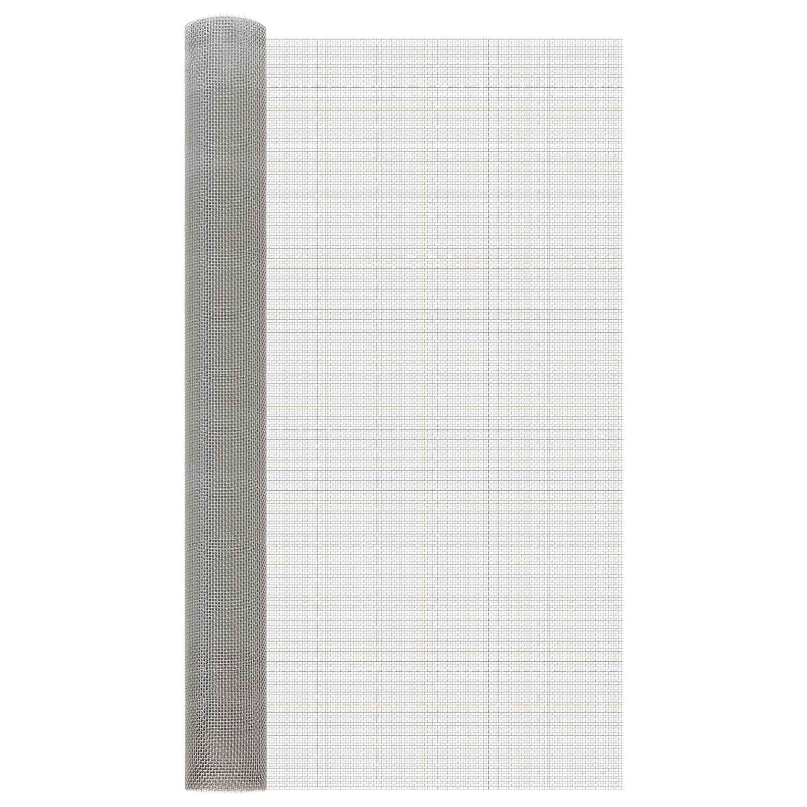 Mesh Bildschirm 100 x 200 cm 6 Mesh Edelstahl 201 Silber
