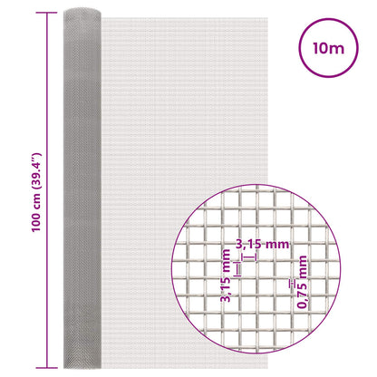 Mesh Bildschirm 100 x 1000 cm 6 Mesh Edelstahl 201 Silber