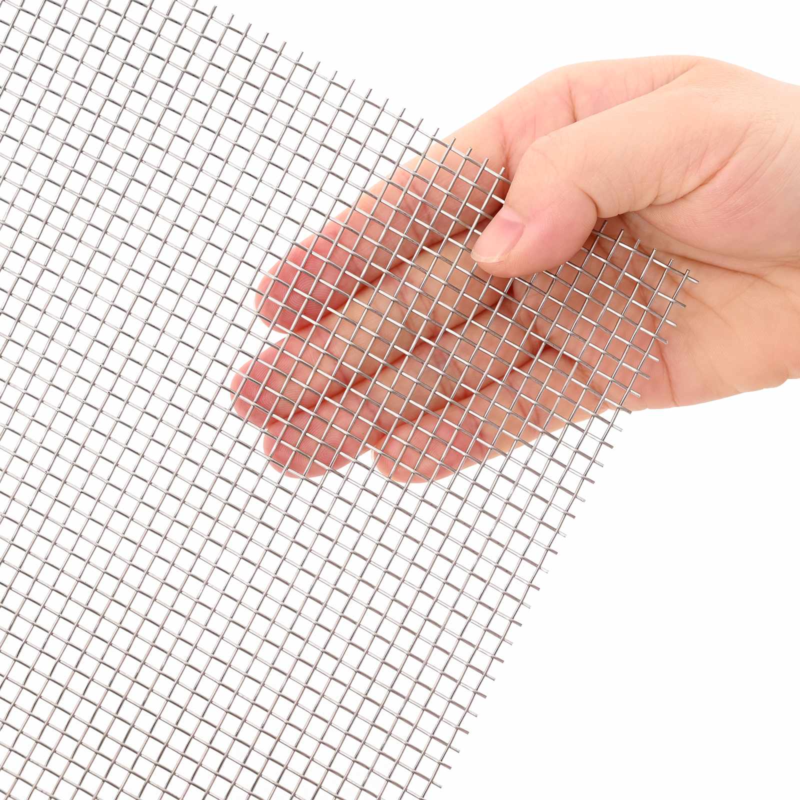 Mesh Bildschirm 120 x 500 cm 6 Mesh Edelstahl 201 Silber