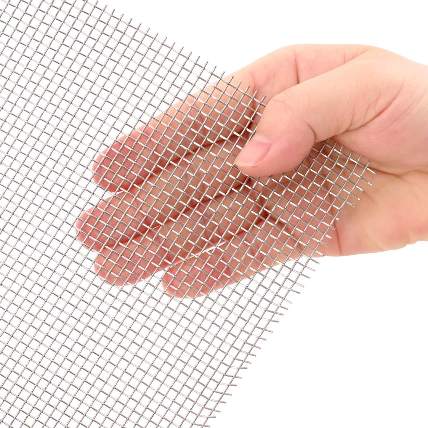 Mesh Bildschirm 20 x 200 cm 8 Mesh Edelstahl 201 Silber