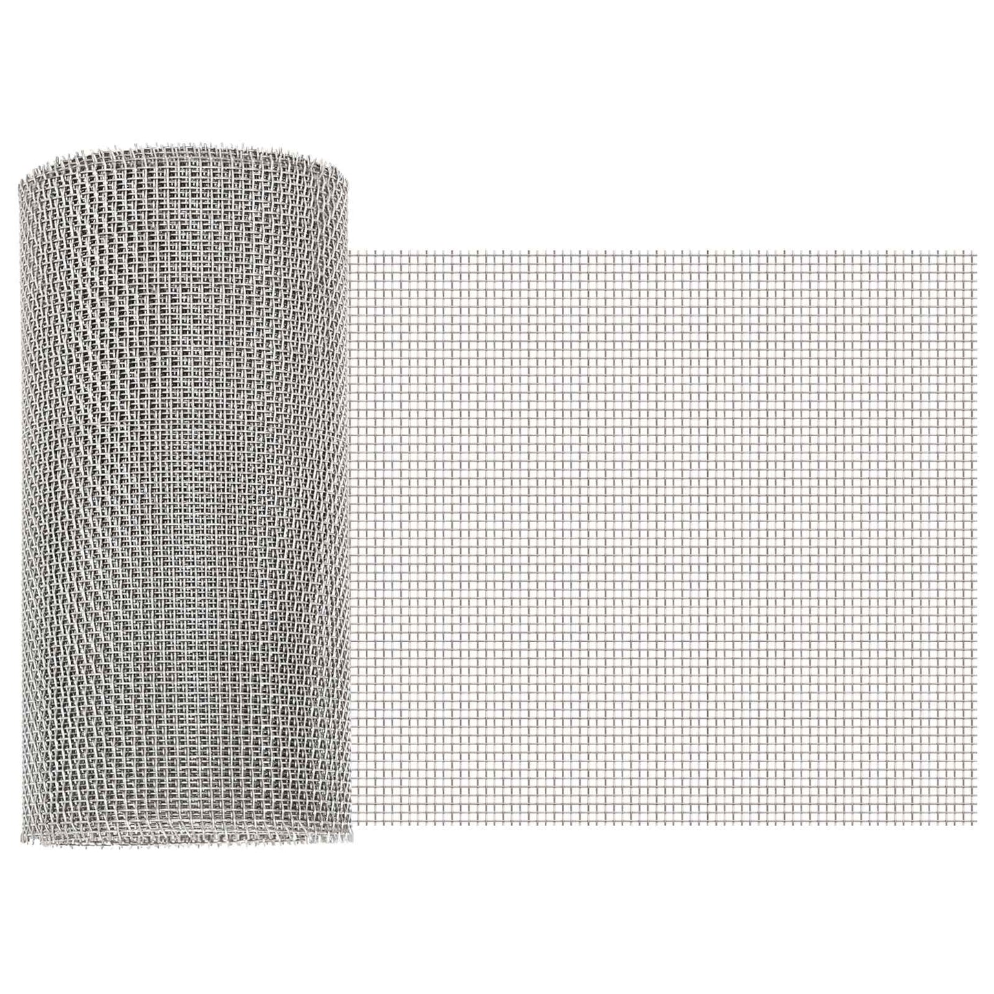 Mesh Bildschirm 20 x 200 cm 8 Mesh Edelstahl 201 Silber