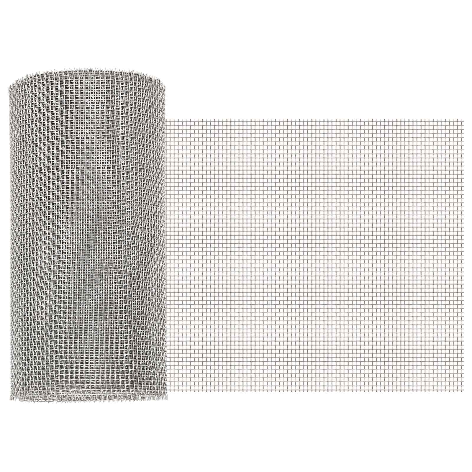 Mesh Bildschirm 20 x 200 cm 8 Mesh Edelstahl 201 Silber