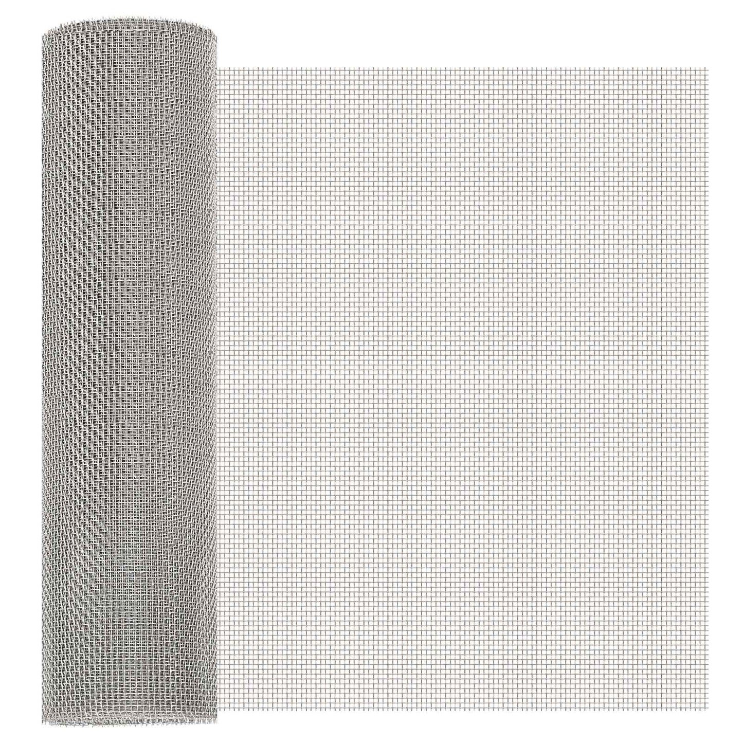 Mesh Bildschirm 40 x 200 cm 8 Mesh Edelstahl 201 Silber
