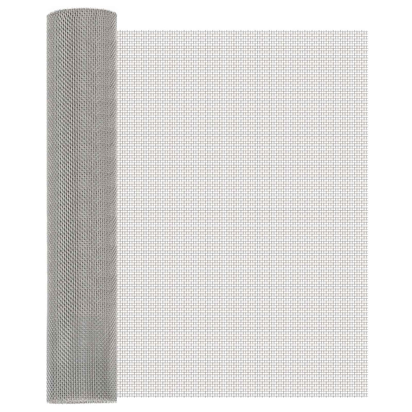 Mesh Bildschirm 60 x 200 cm 8 Mesh Edelstahl 201 Silber