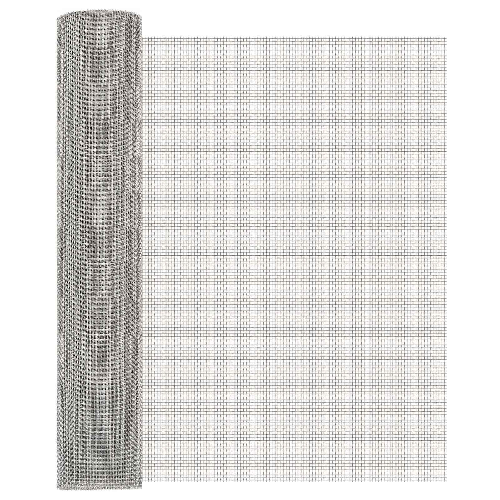 Mesh Bildschirm 60 x 200 cm 8 Mesh Edelstahl 201 Silber
