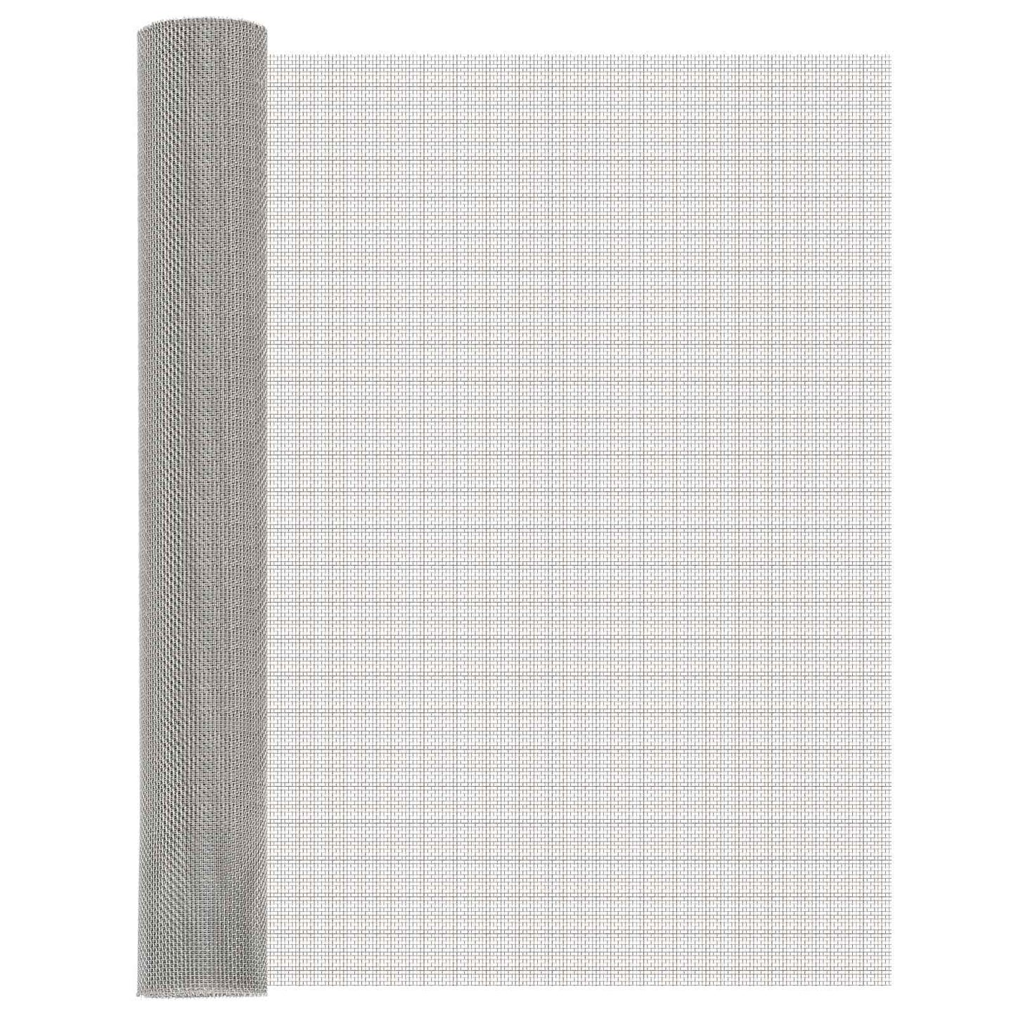 Mesh Bildschirm 80 x 200 cm 8 Mesh Edelstahl 201 Silber