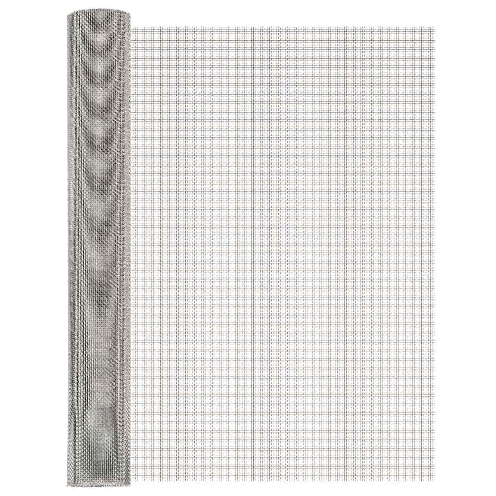Mesh Bildschirm 80 x 200 cm 8 Mesh Edelstahl 201 Silber