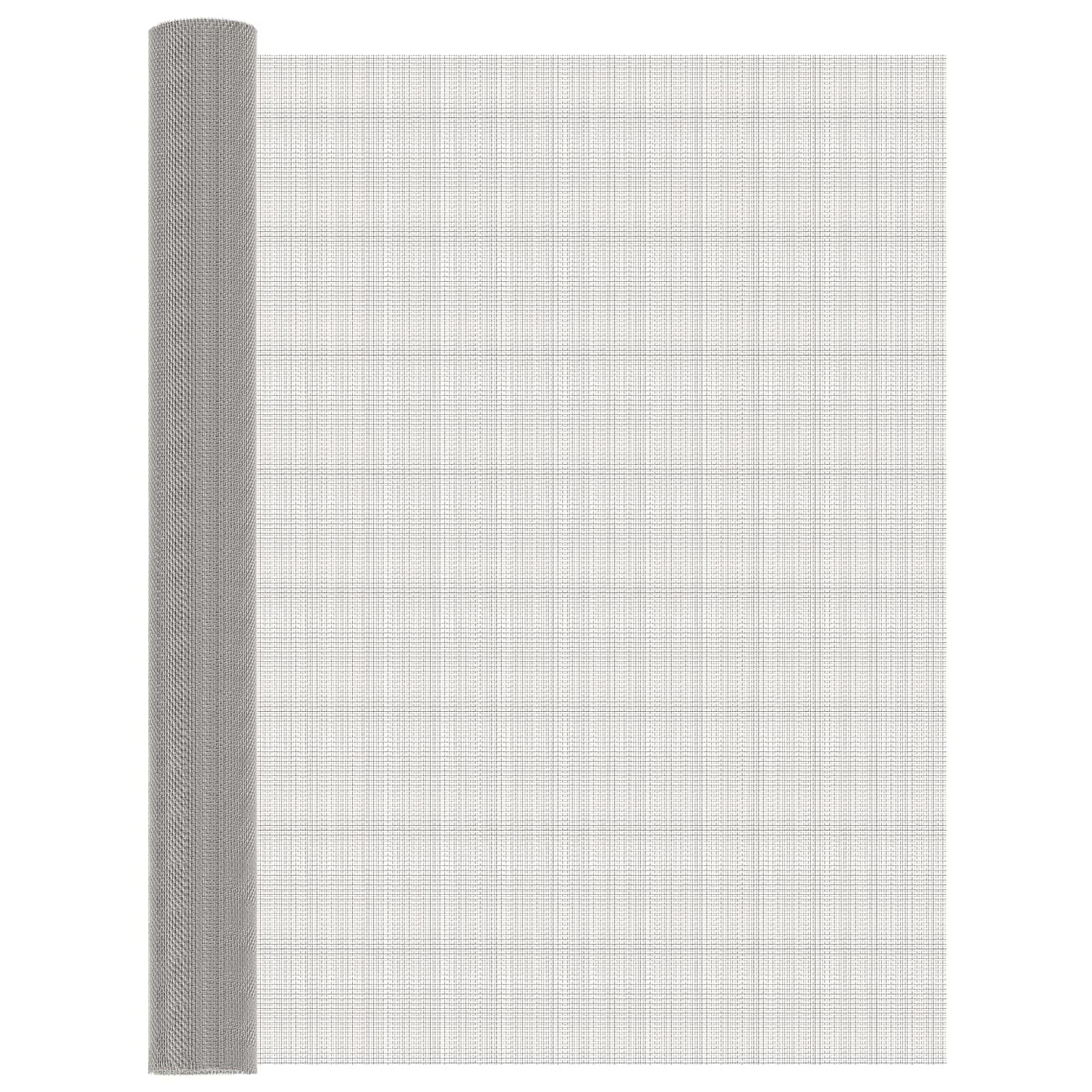 Mesh Bildschirm 100 x 200 cm 8 Mesh Edelstahl 201 Silber