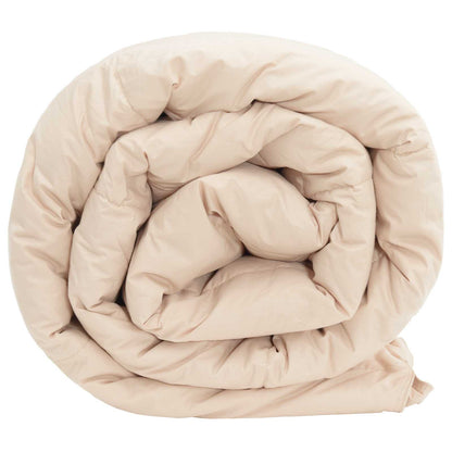 Sommerdecke Beige 220 x 240 cm 100% natürlicher Kapok