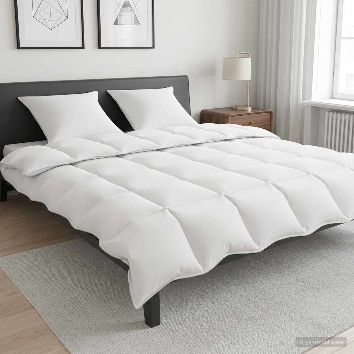 Winterbettdecke Weiß 200 x 220 cm Bambus