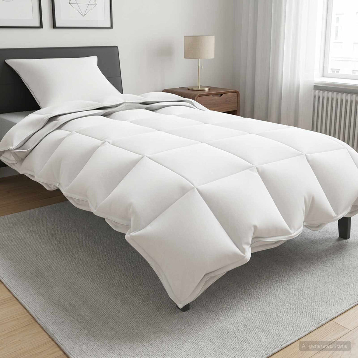 Ganzjahresbettdecke Weiß 135 x 200 cm Bambusfaser