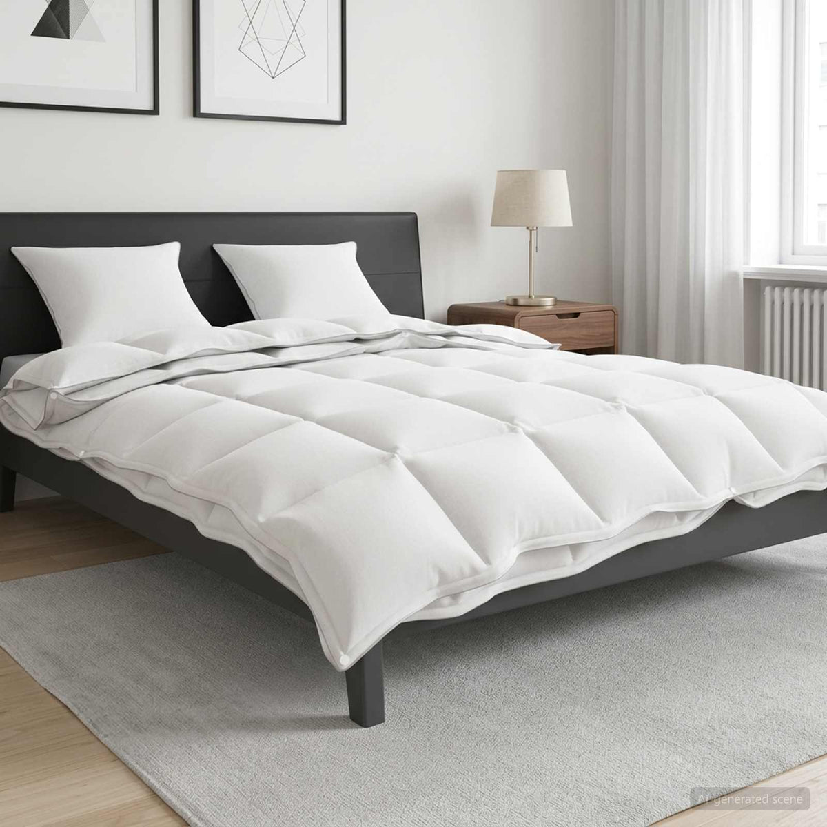 Ganzjahresbettdecke Weiß 200 x 200 cm Bambusfaser