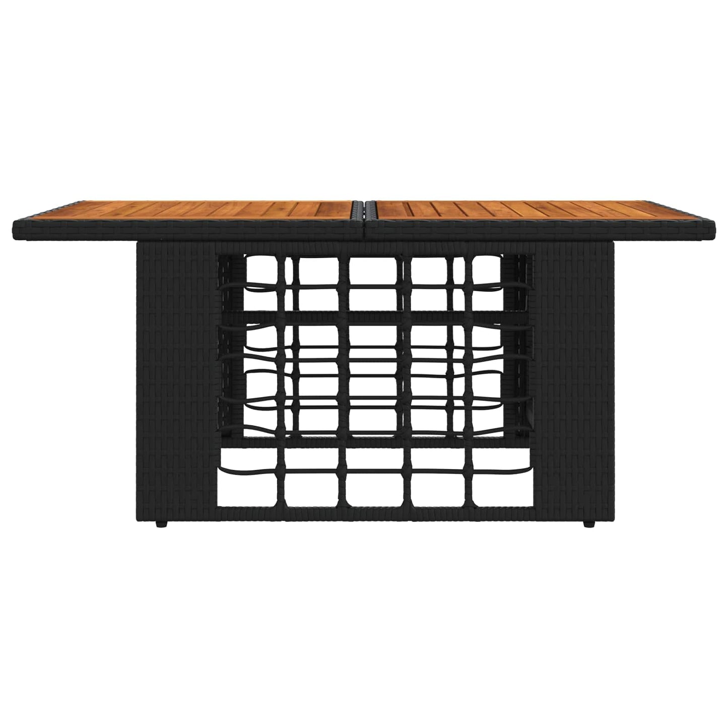 Garten Lifting Up Tisch Schwarz und Natur 100 x 55 x 37 cm