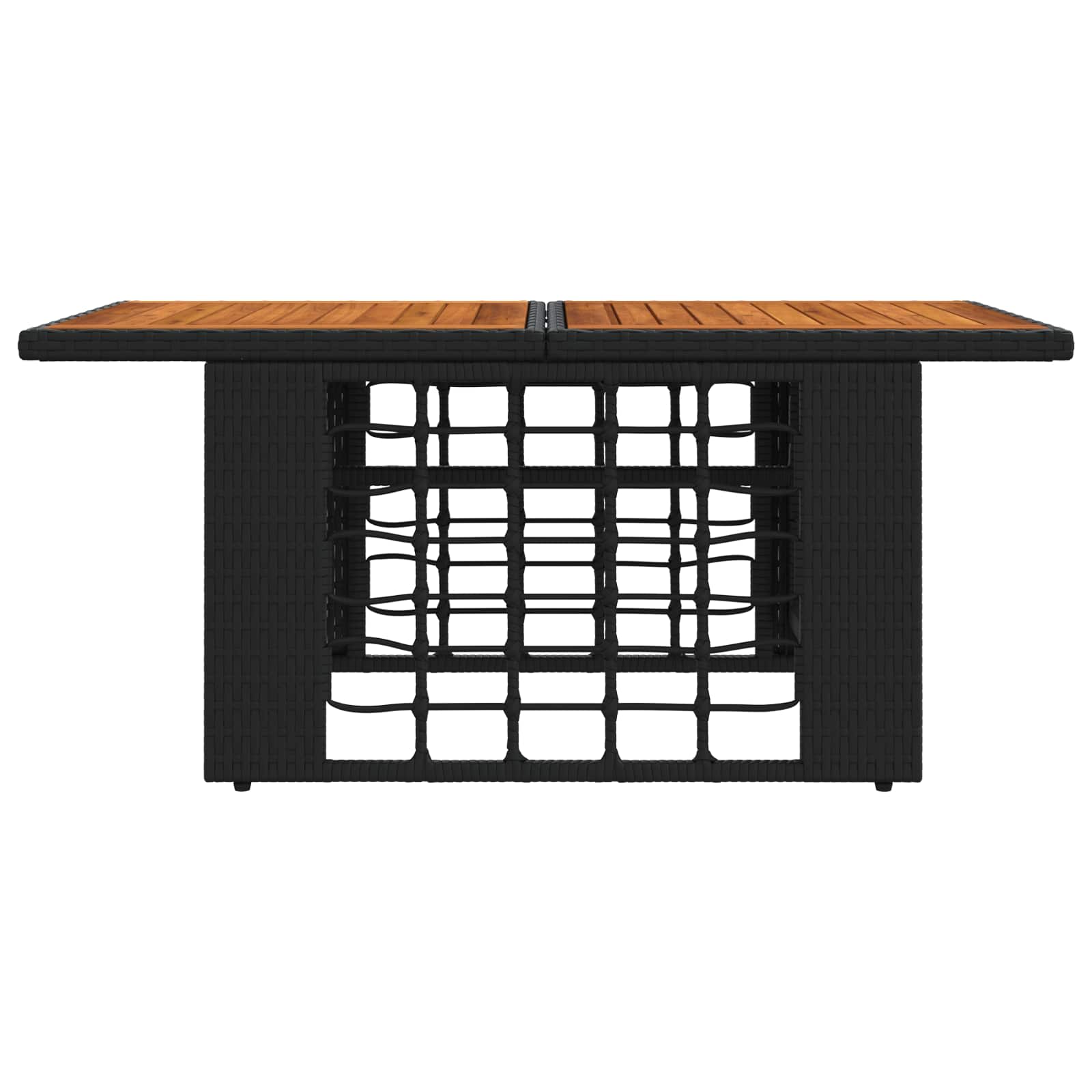 Garten Lifting Up Tisch Schwarz und Natur 100 x 55 x 37 cm