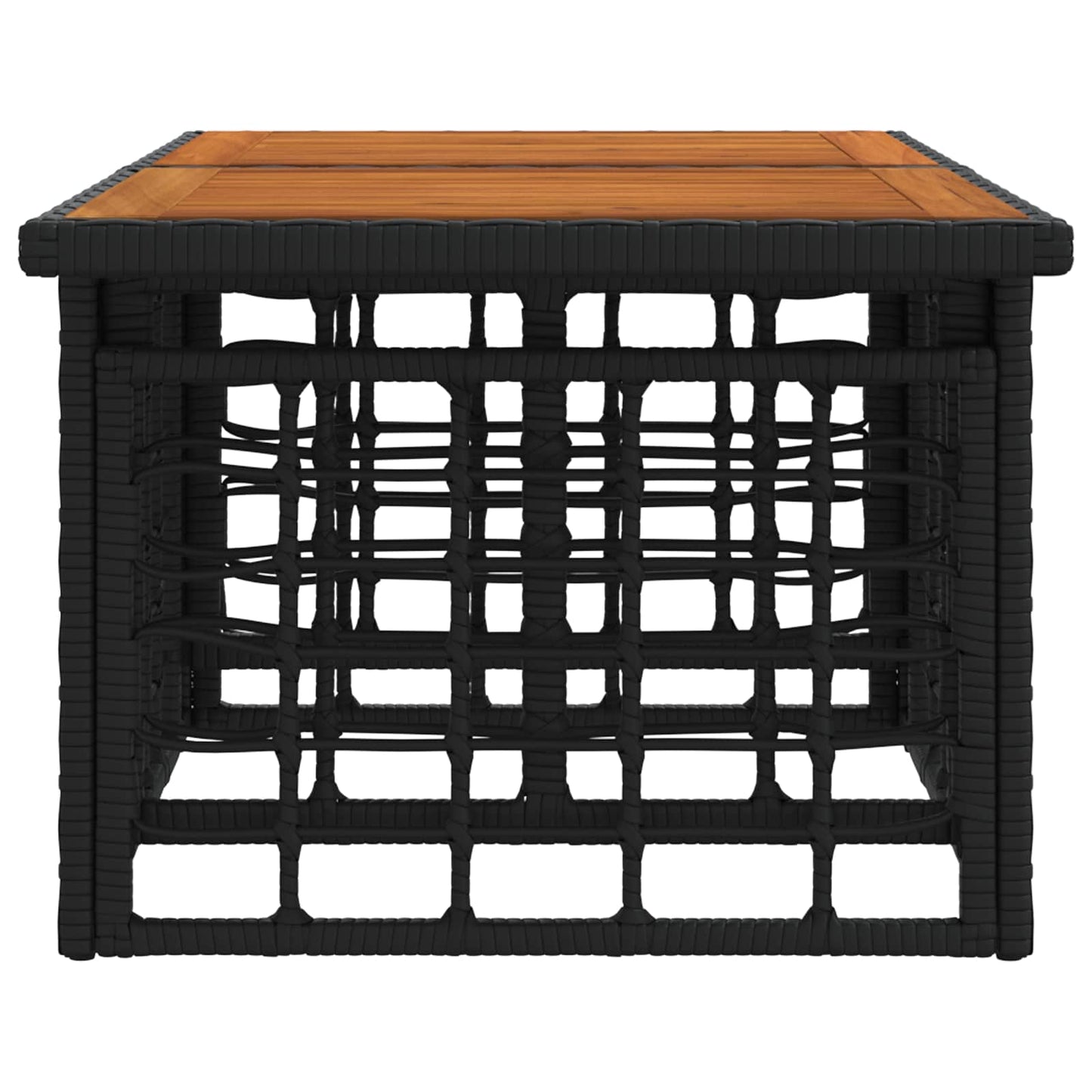 Garten Lifting Up Tisch Schwarz und Natur 100 x 55 x 37 cm