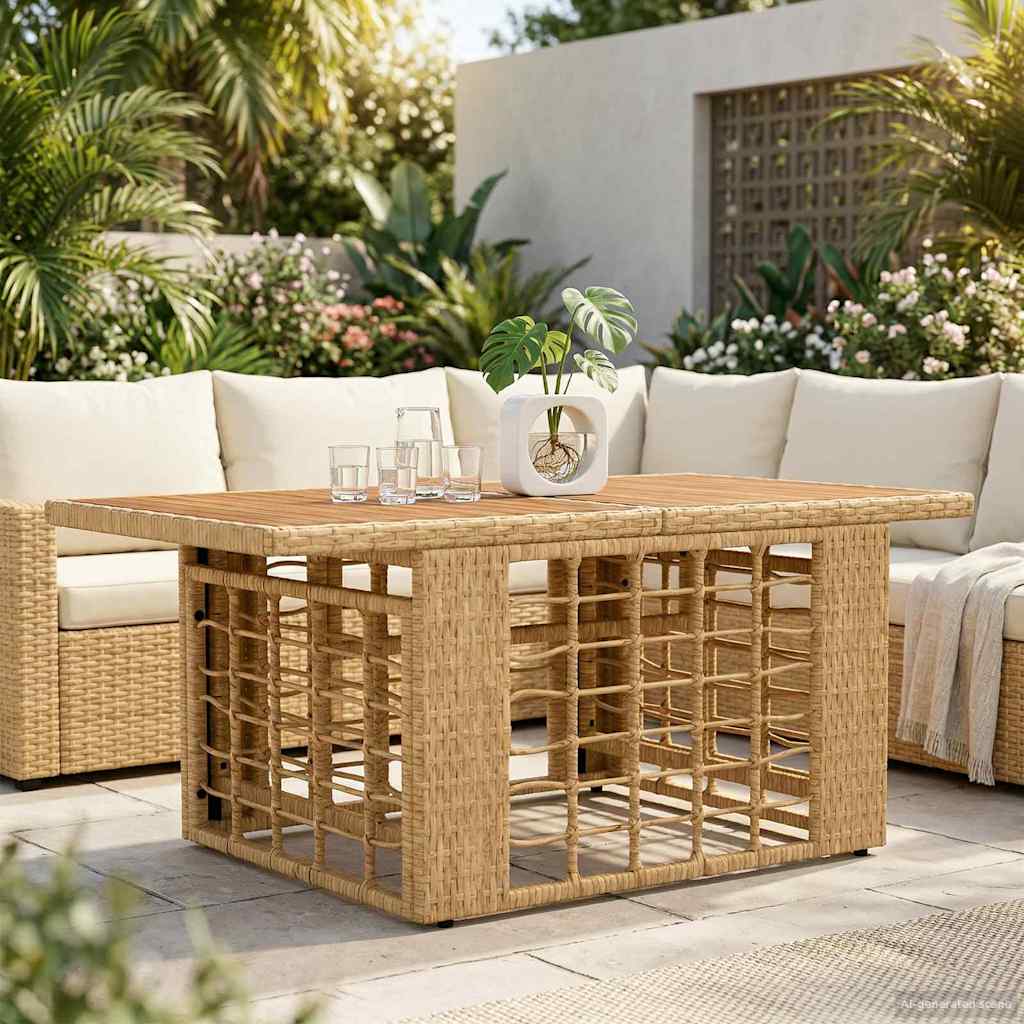Garten Lifting Up Tisch Natur 100 x 55 x 37 cm
