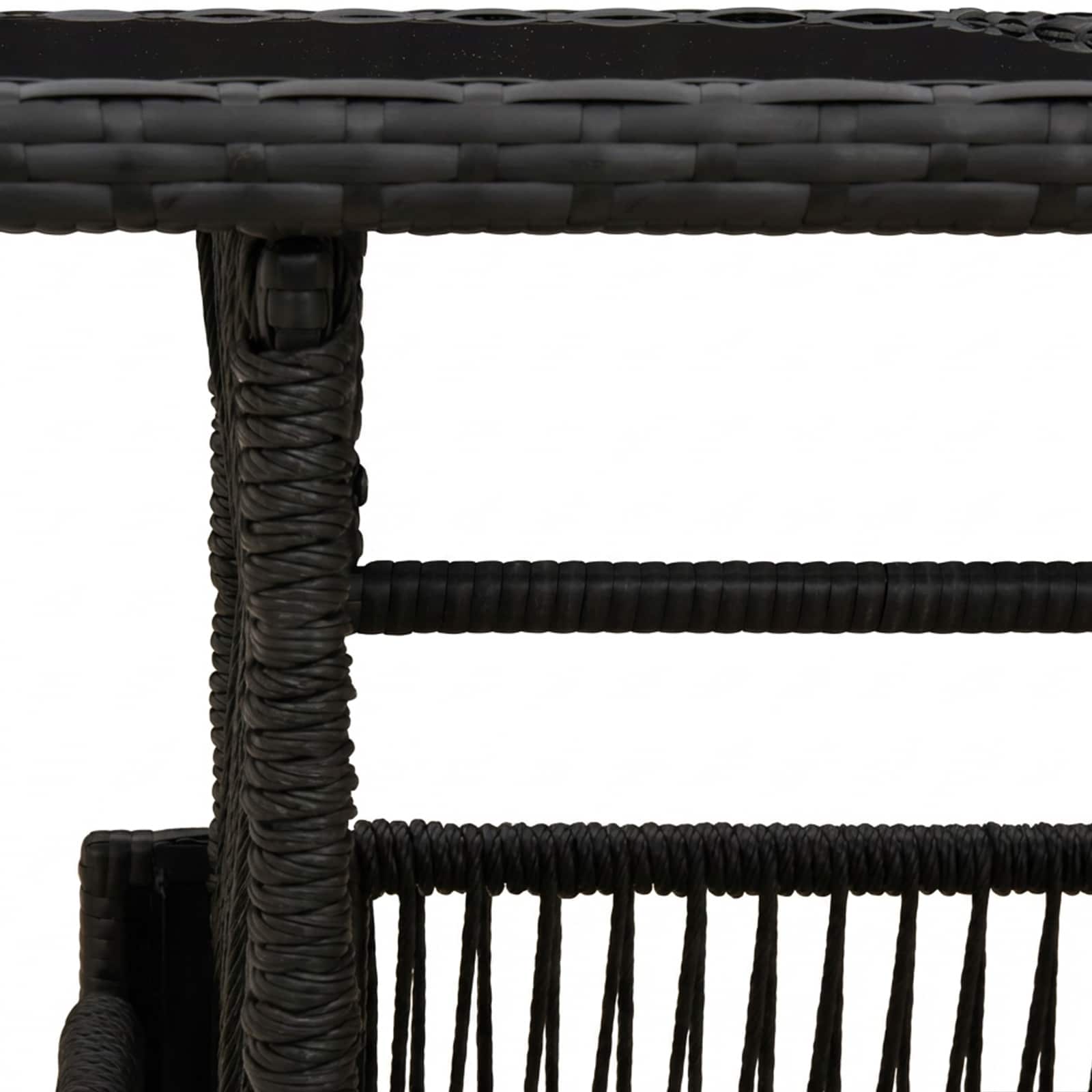 Garten Lifting Up Tisch Schwarz 100 x 55 x 37 cm